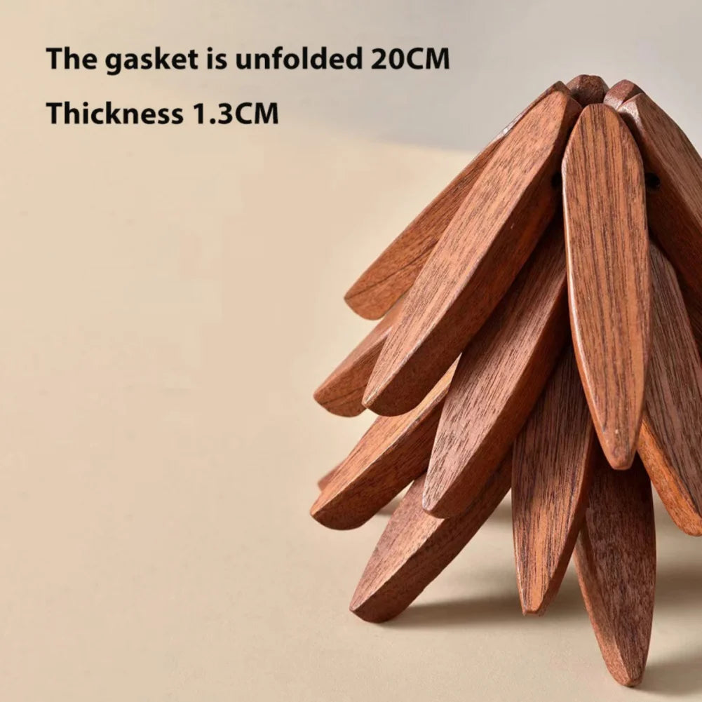 Tree Design Wooden Trivets Set 4Pcs Heat Resistant Coasters