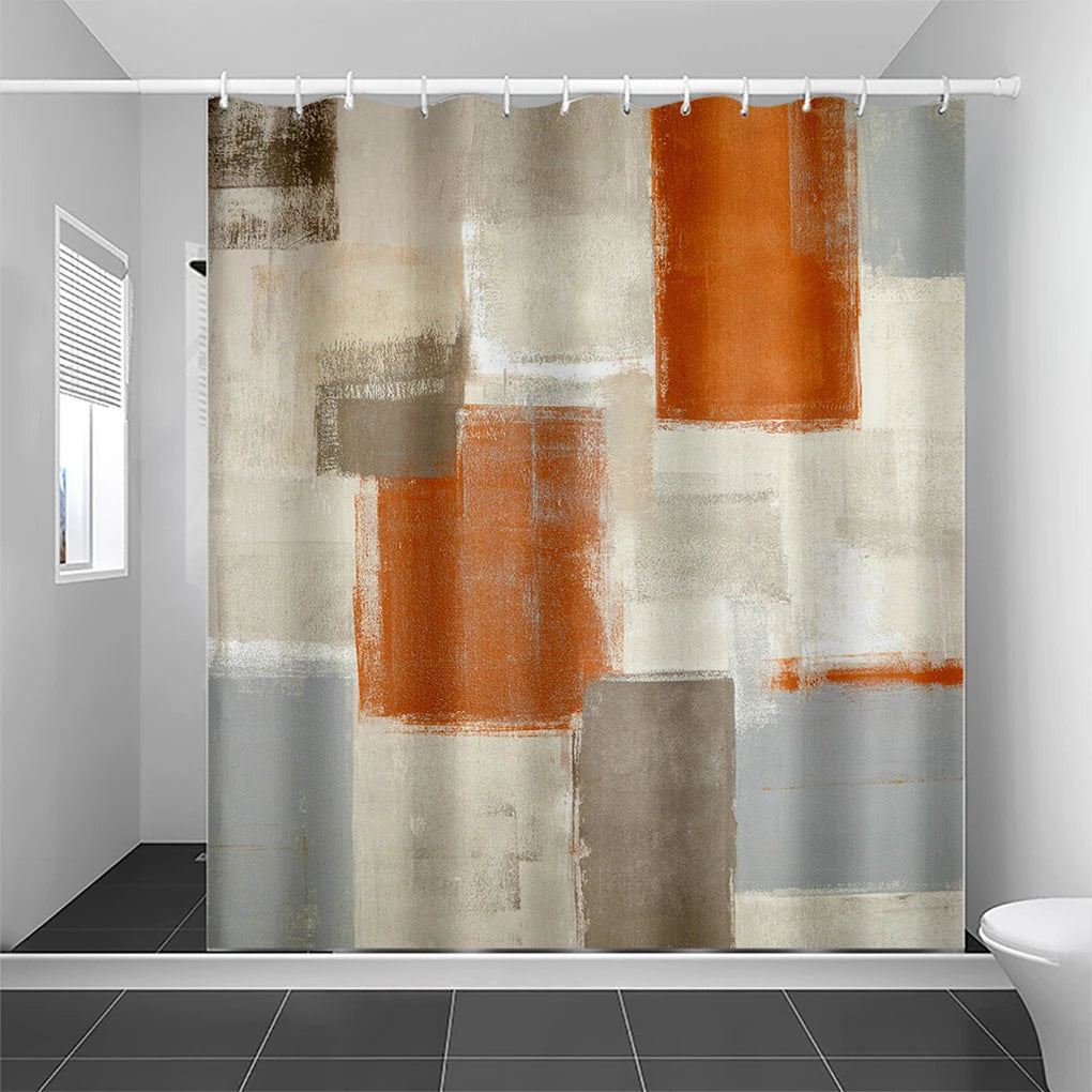 Privacy Shower Curtain Set Waterproof Extra Thick 180x180 cm