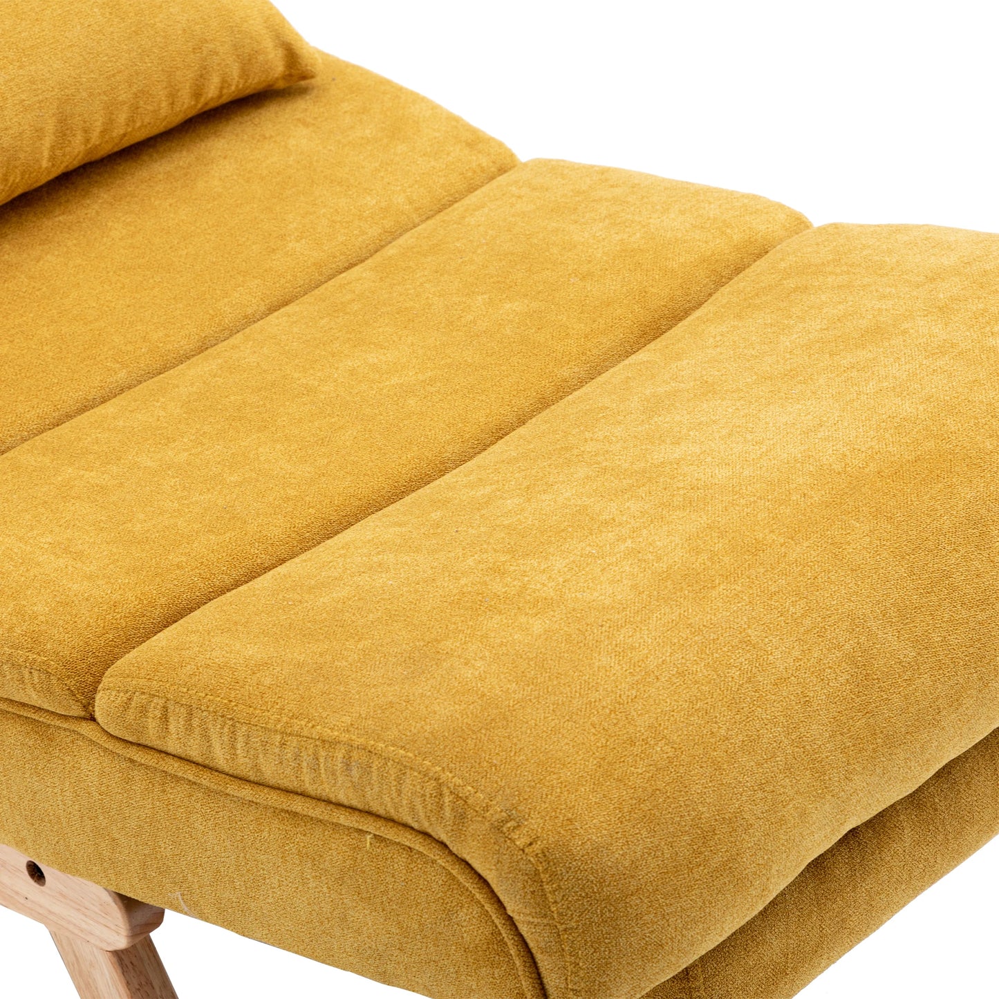 Yellow Upholstered Rocking Chair For Living Room Office