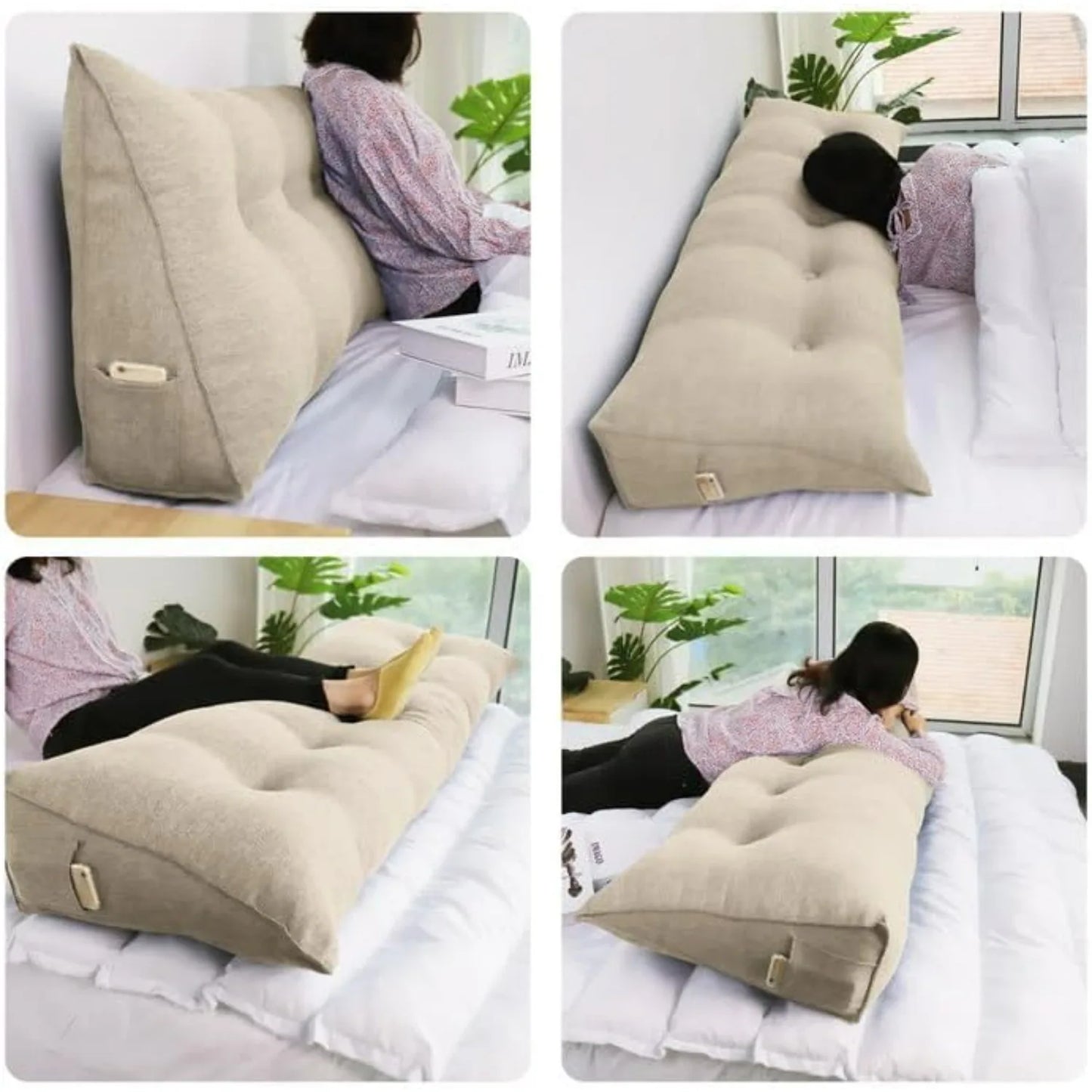 Headboard Wedge Pillow King Triangular Headboard Pillow Bed Wedge Pillow for Headboard Wedge Pillow Headboard