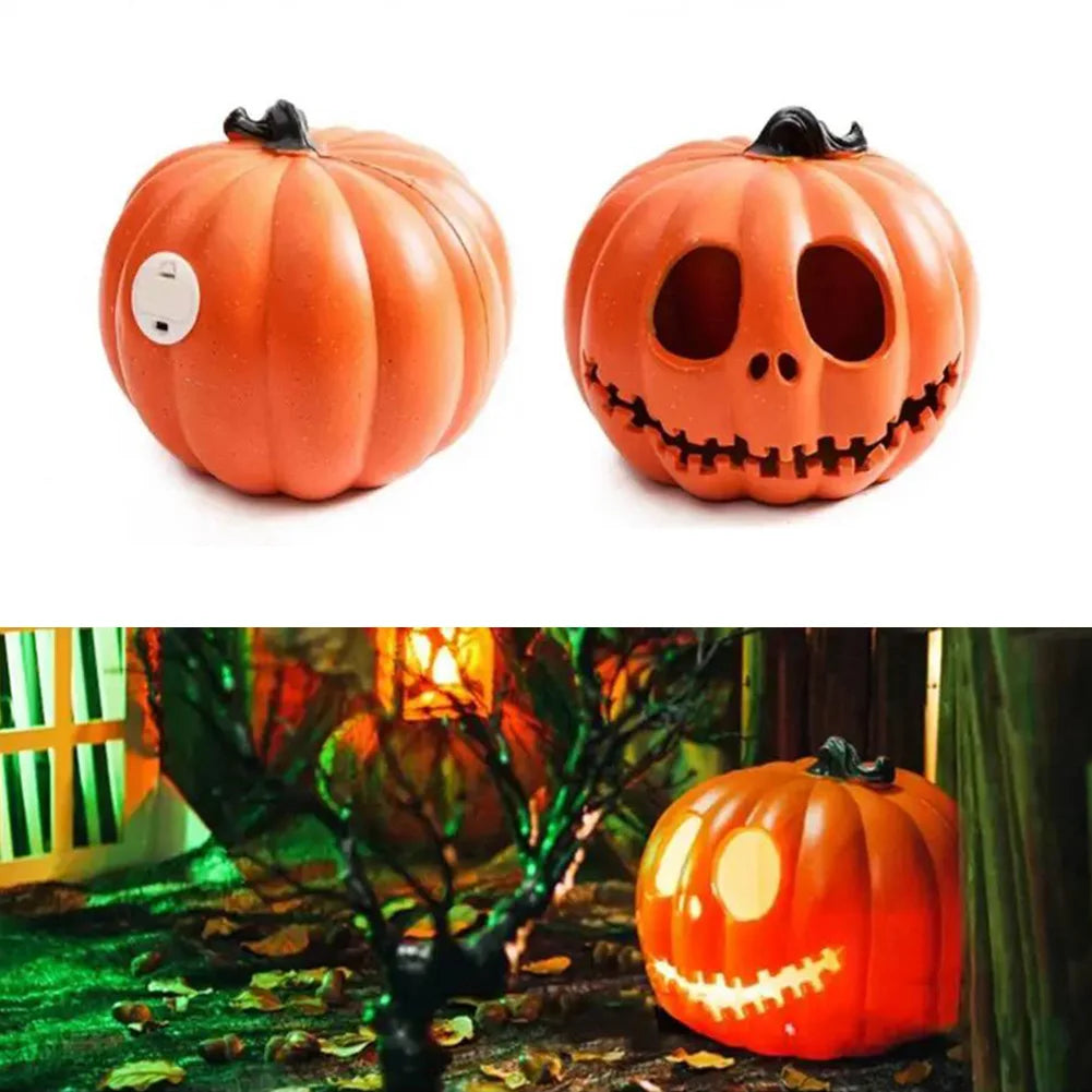Halloween Pumpkin LED Lantern With Flashing Ghost Lights