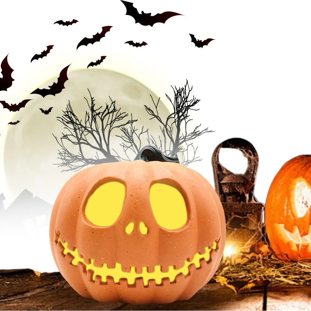 Halloween Pumpkin LED Lantern With Flashing Ghost Lights