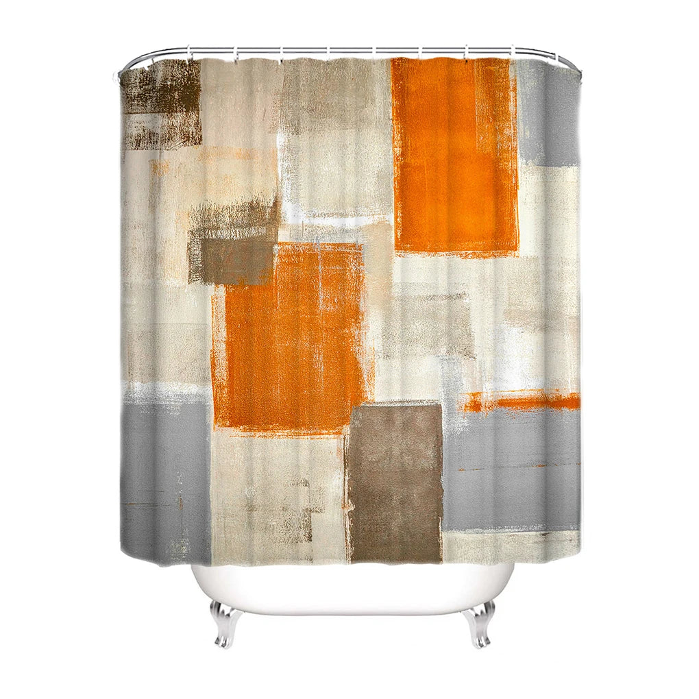 Privacy Shower Curtain Set Waterproof Extra Thick 180x180 cm