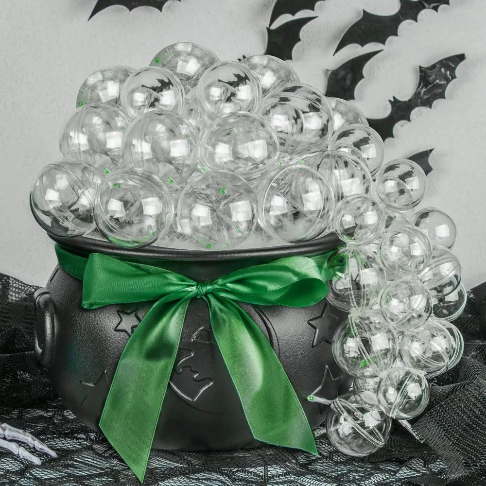 Green Light Witch Cauldron Bubble Decor for Halloween