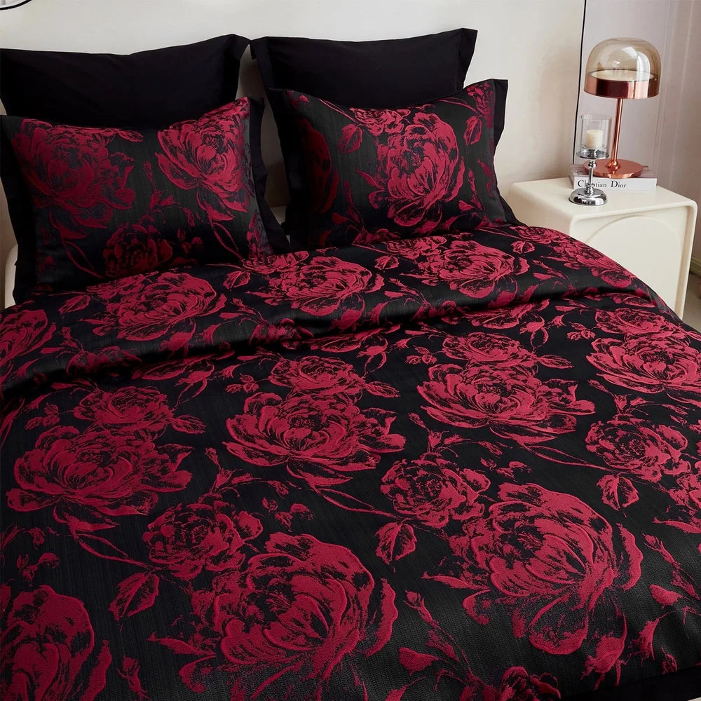 7 Piece Queen Comforter Set Jacquard Seersucker Floral