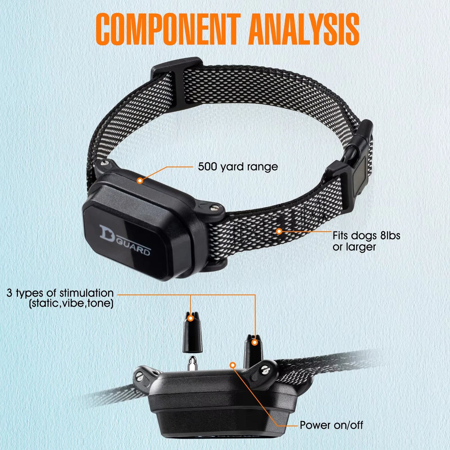 800 Meter Digital Dog Training Collar Waterproof Rechargeable Remote Control Pet with LCD Display for All Sizes Shock Vibration Sound