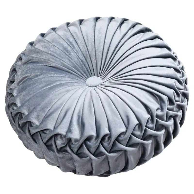 38cm Round Pleated Throw Pillow Soft Velvet Cushion Floor Pillows for Living Room Chair Couch Sofa Decorative Pillows For Bed