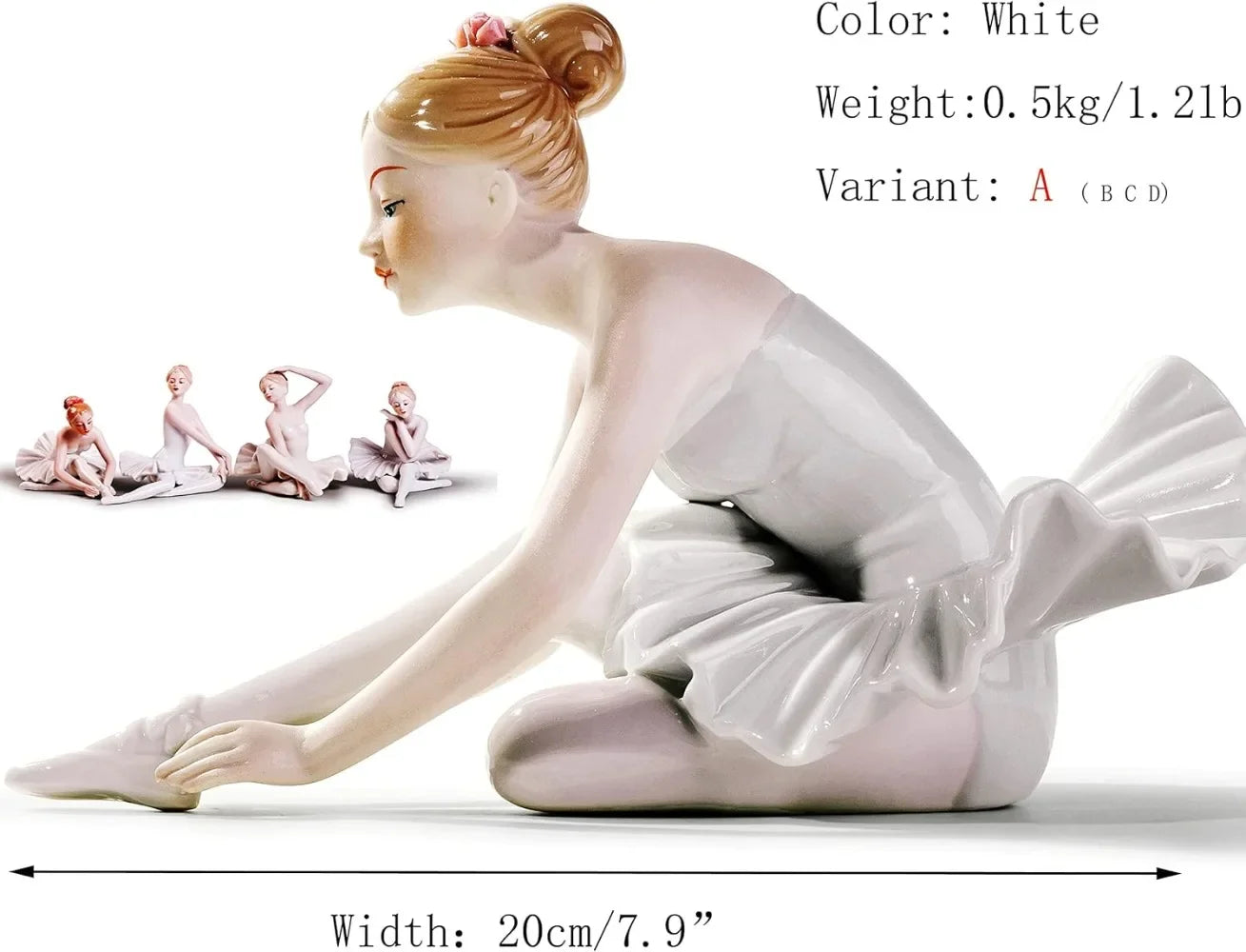 MTME Porcelain Figurines Ballet, Sculpted Statue, Handicrafts, Art Ware, Sculpture, Home Decor (Ornament, Decoration, Gift)