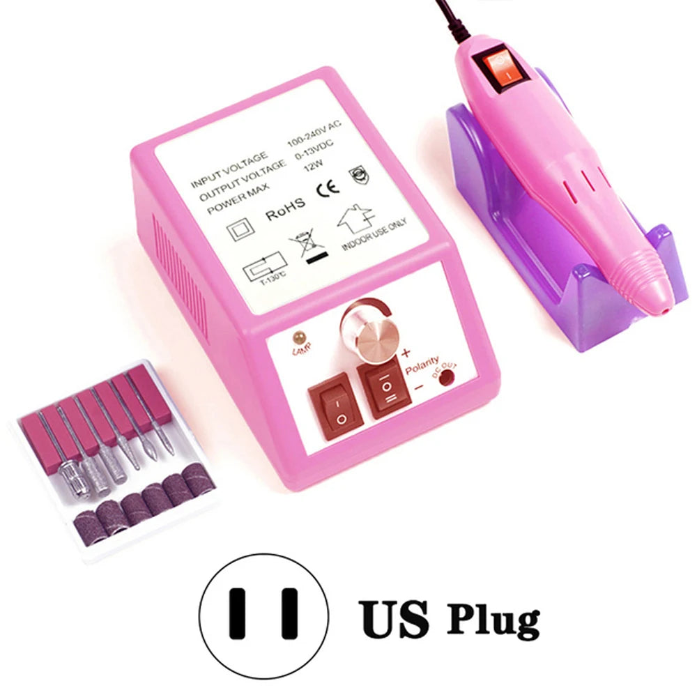Electric Nail Drill Machine Nail Sander Gel Cuticle Remove Professional Manicure Drill Machine Set Nail Lathe File Polish Tool