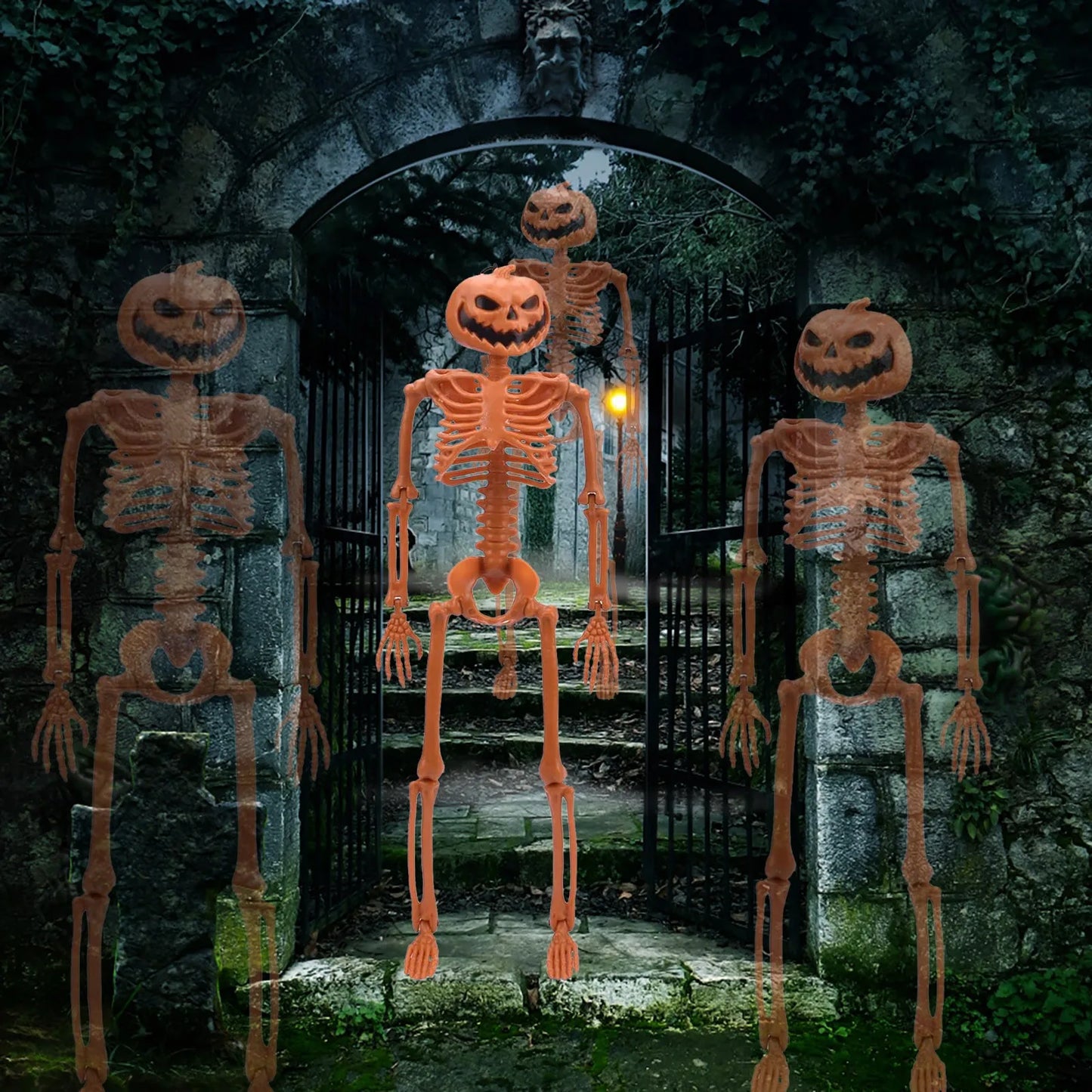 Poseable Halloween Skeleton Life Size Prop For Party Decor