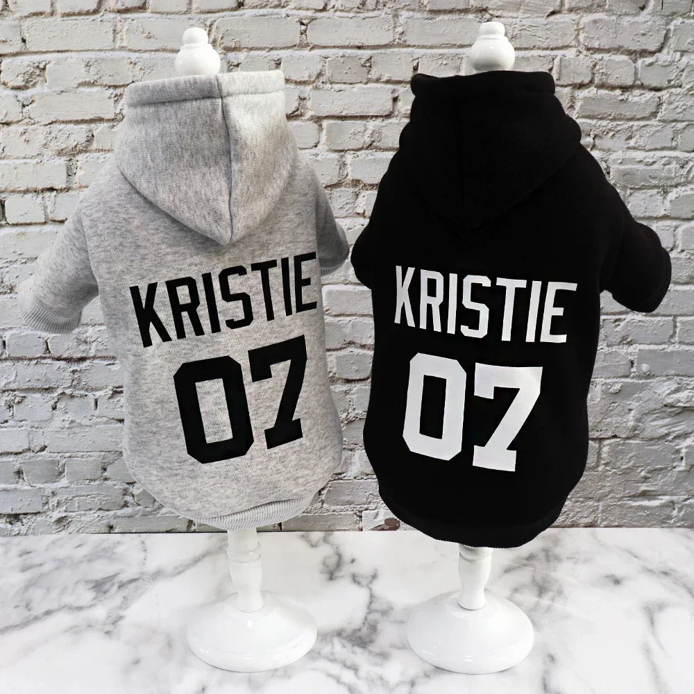 Custom Dog Hoodies Personalized Pet Name Clothing For Sizes
