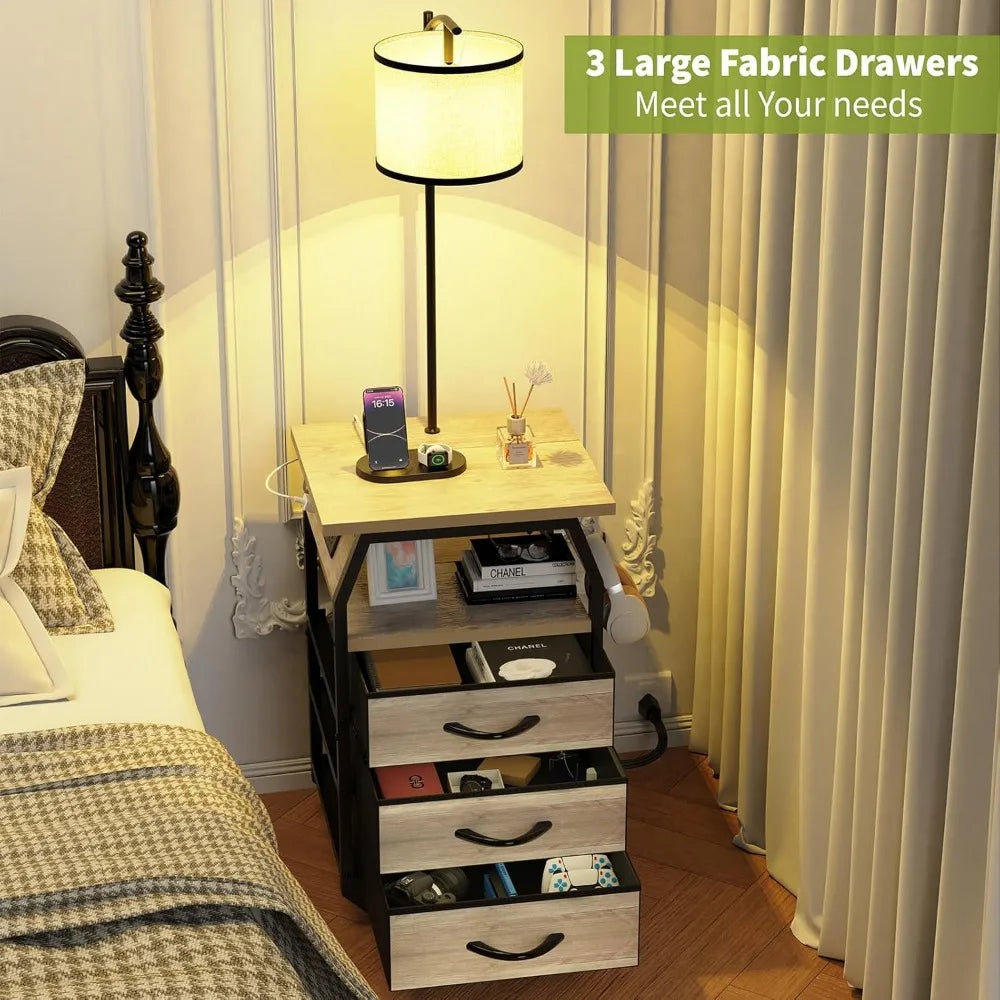 Floor Lamp With Table Set Of 2 End Tables With Lamps