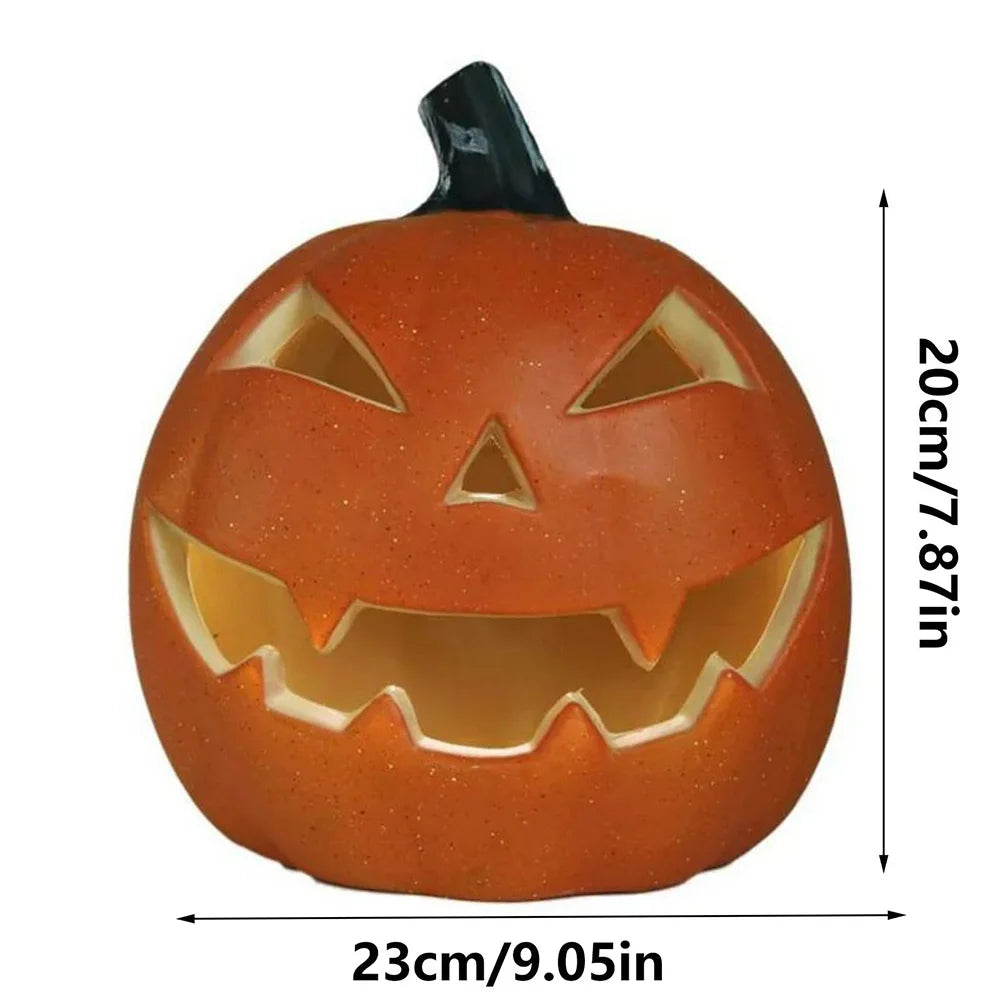 Halloween Pumpkin LED Lantern With Flashing Ghost Lights