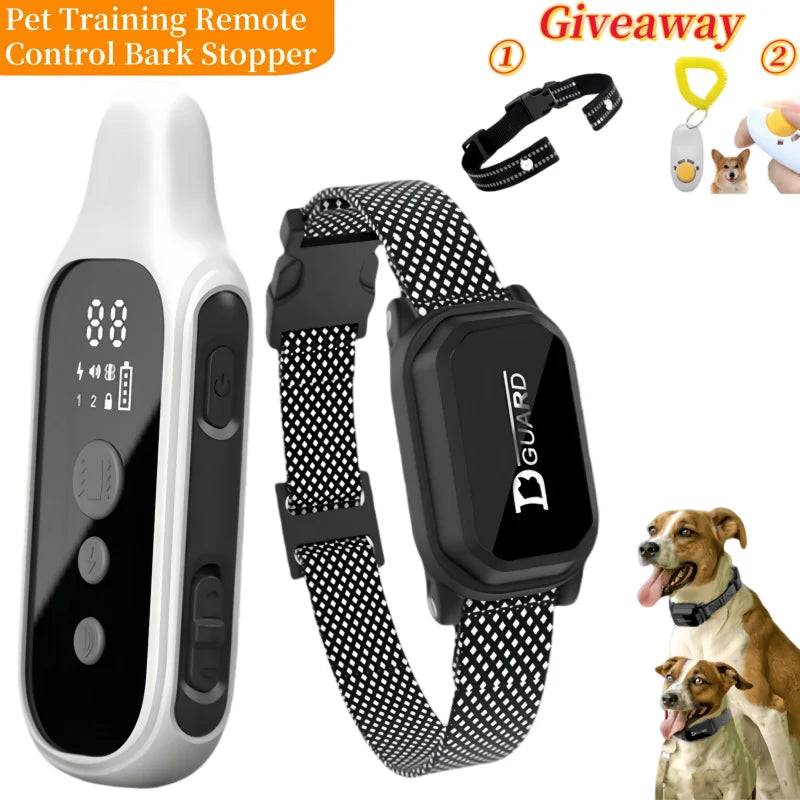 800 Meter Digital Dog Training Collar Waterproof Rechargeable Remote Control Pet with LCD Display for All Sizes Shock Vibration Sound