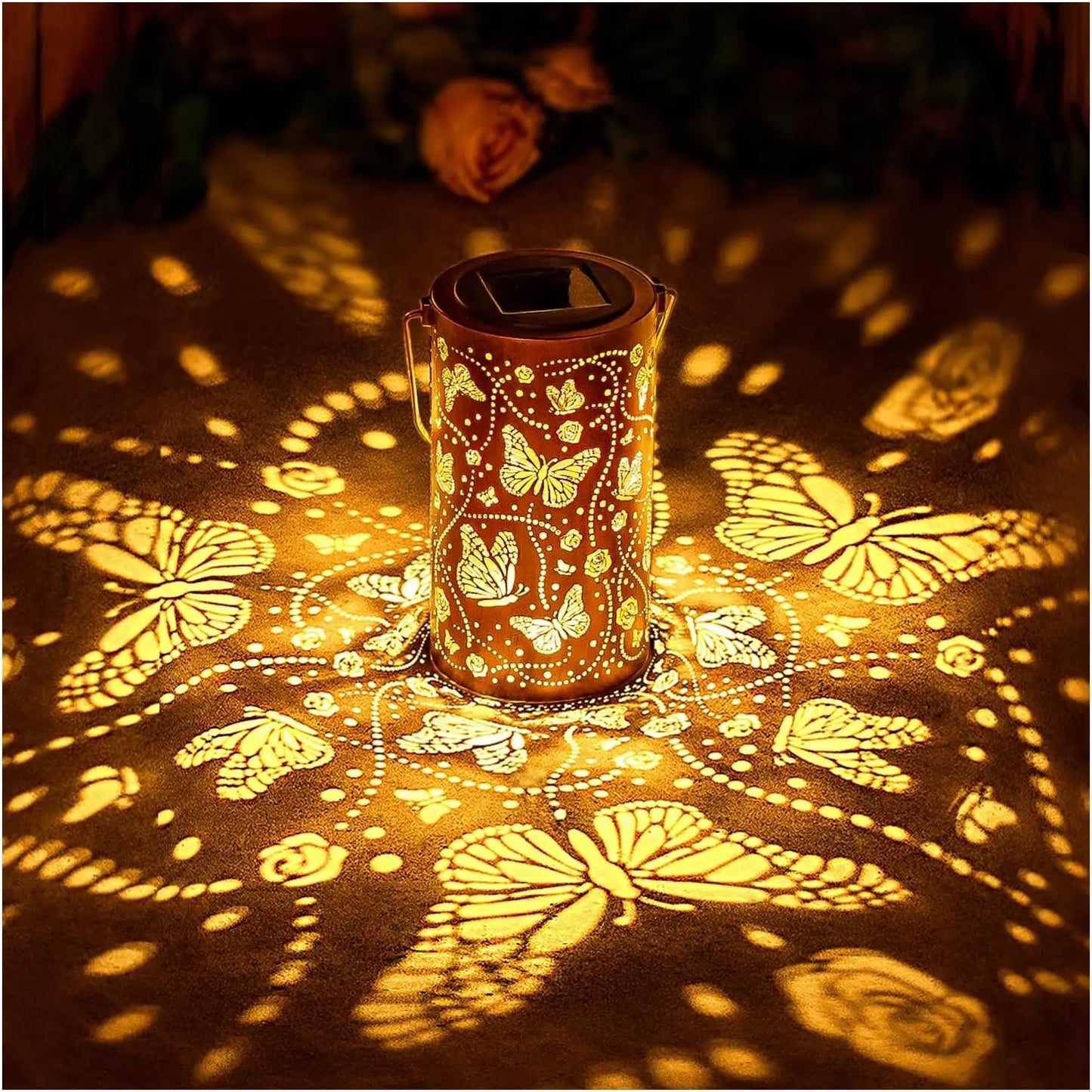 Butterfly Solar Lanterns Outdoor Waterproof Hanging Lights LED Metal Decorative Garden Yard Patio Lawn Pathway Landscape