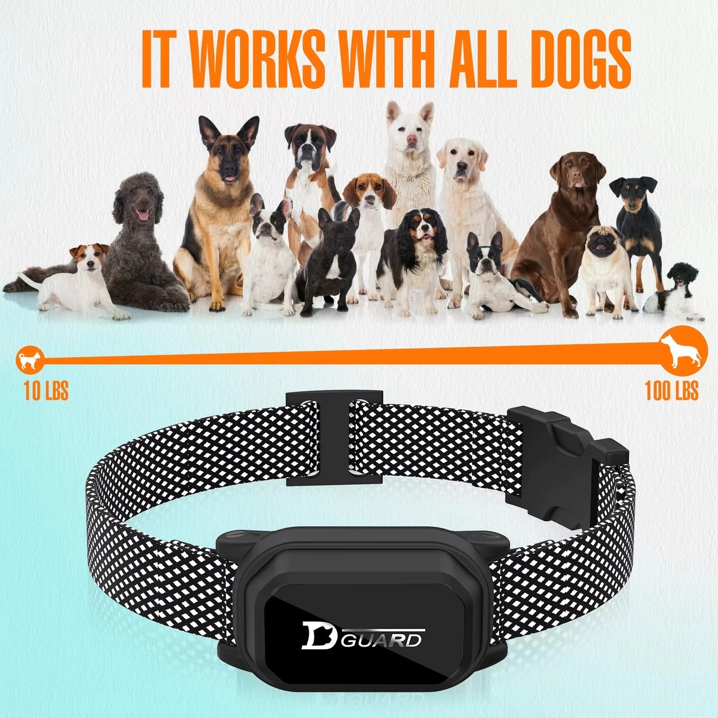 800 Meter Digital Dog Training Collar Waterproof Rechargeable Remote Control Pet with LCD Display for All Sizes Shock Vibration Sound