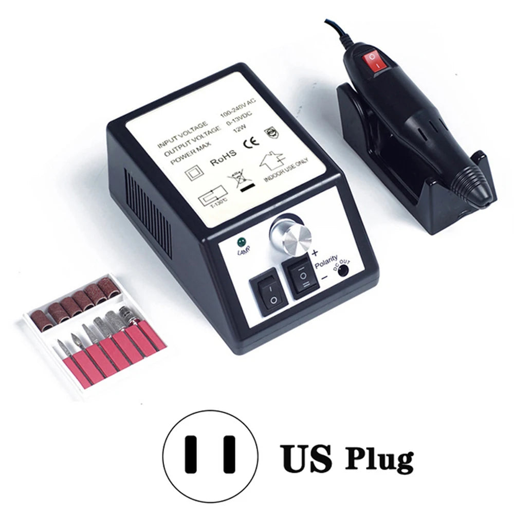 Electric Nail Drill Machine Nail Sander Gel Cuticle Remove Professional Manicure Drill Machine Set Nail Lathe File Polish Tool