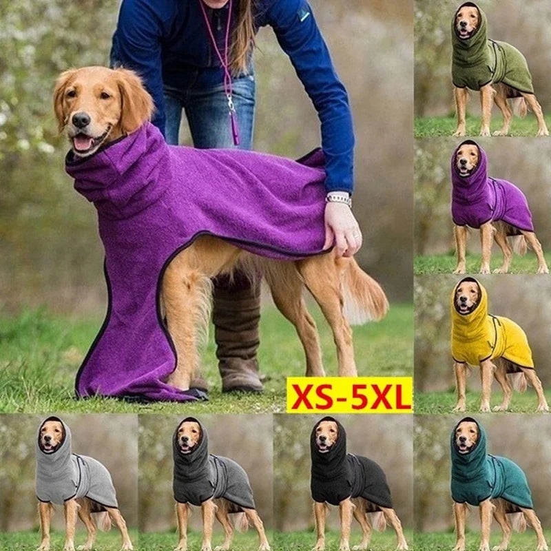Fleece Velvet Soft Hoodie Jacket Dog Warm Vest Coat S5XL