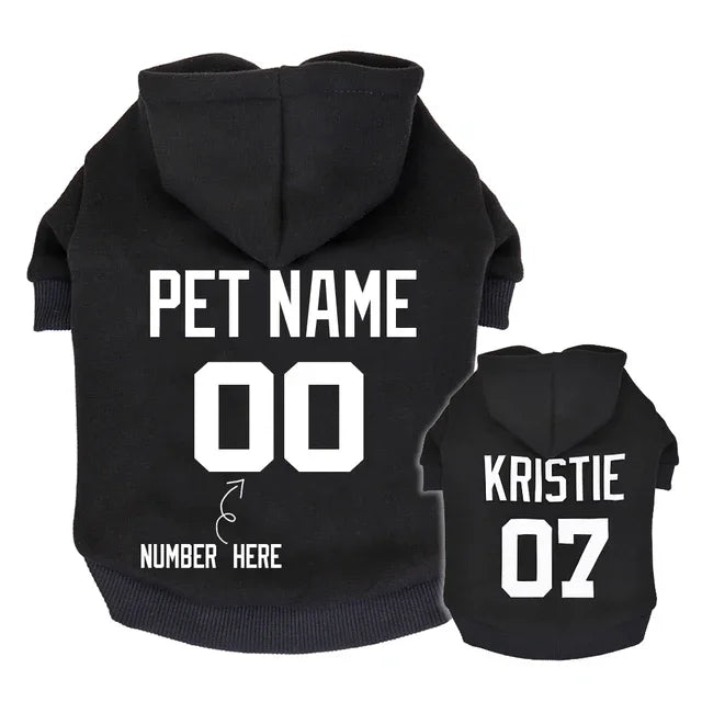 Custom Dog Hoodies Personalized Pet Name Clothing For Sizes