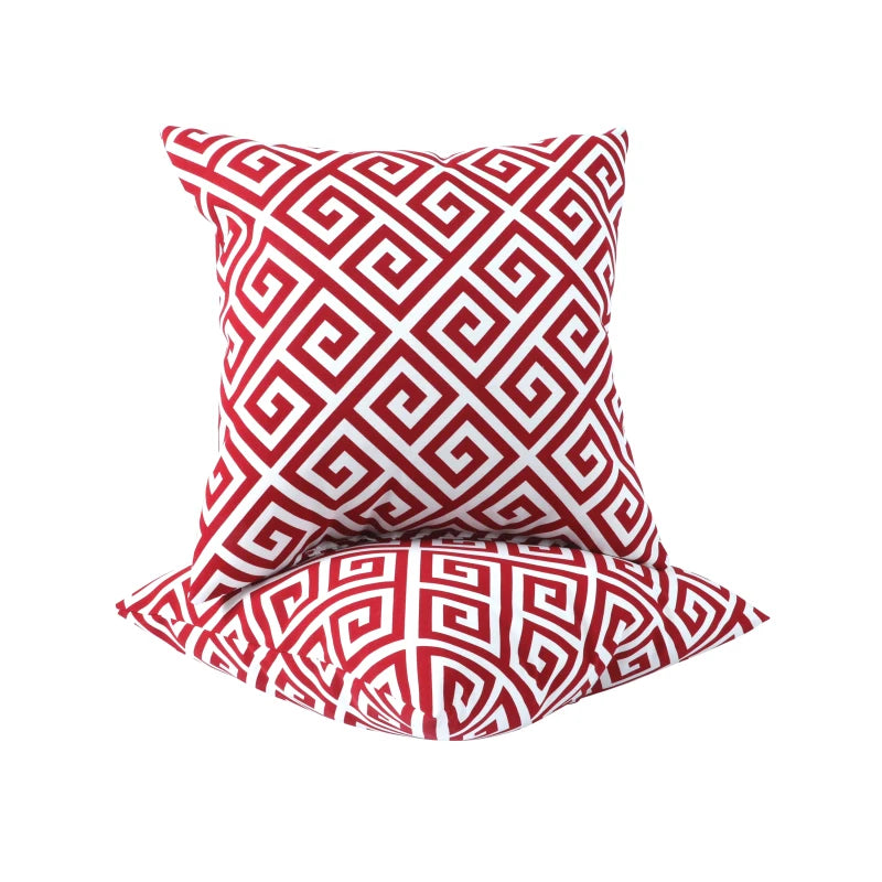 2 Pack Outdoor Throw Pillows, Waterproof & Fade-Resistant Patio Cushions for Garden, Porch, Poolside Furniture - Soft & Comforta