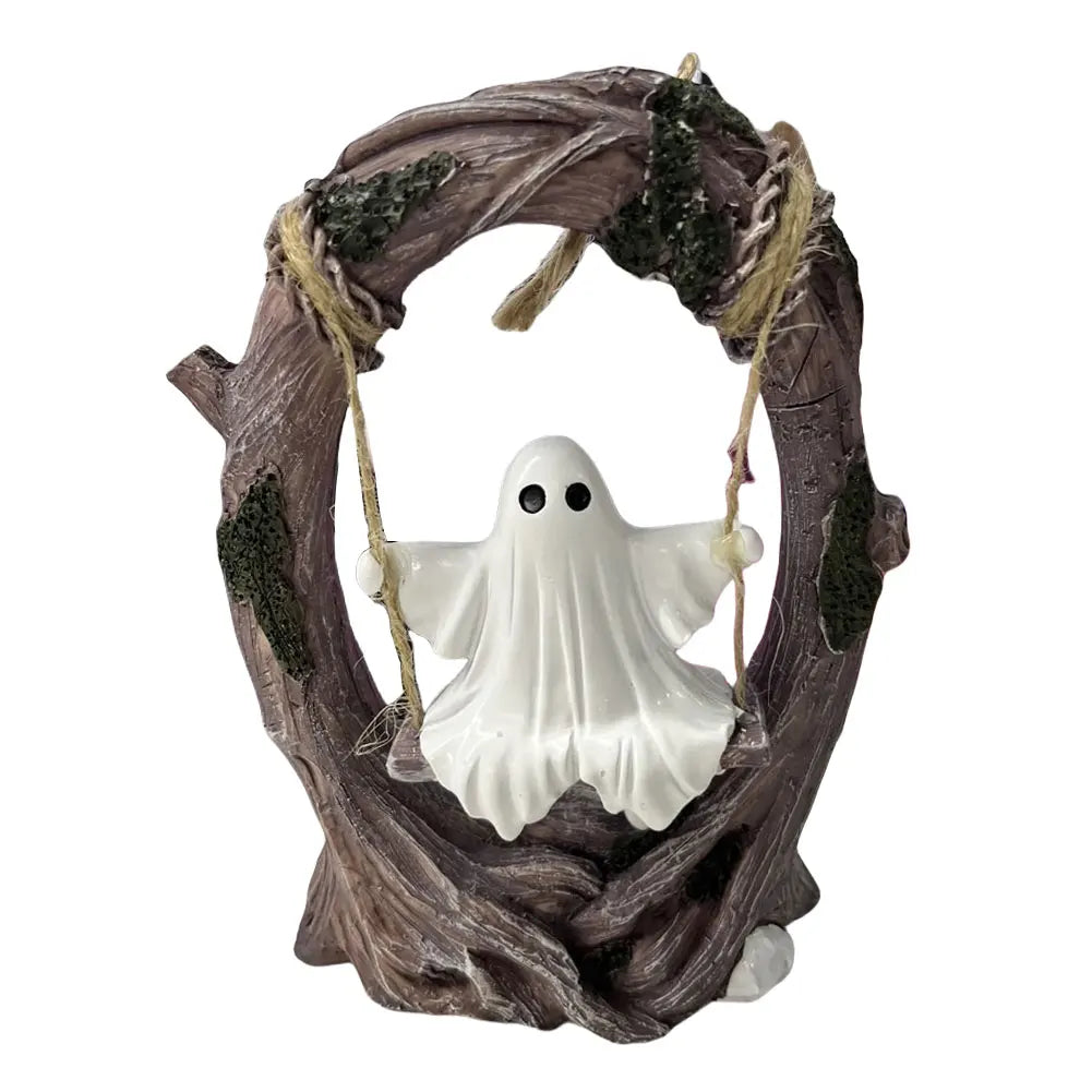 Halloween White Ghost Swing Decor Centerpiece For Tabletop