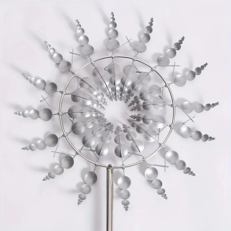 Creative Courtyard Garden Lawn Decoration Unique Wind Collector Magical Kinetic Energy Metal Windmill Rotator
