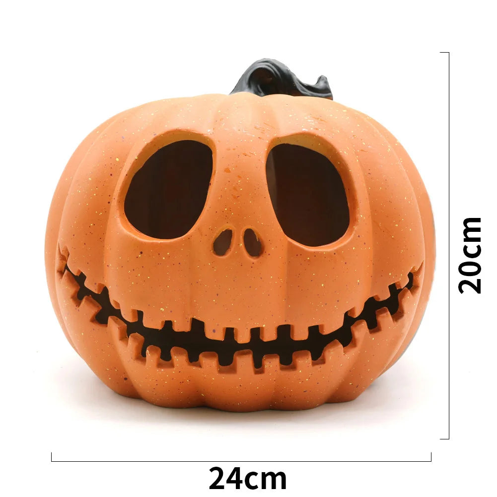 Halloween Pumpkin LED Lantern With Flashing Ghost Lights