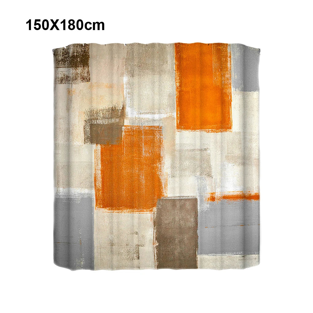 Privacy Shower Curtain Set Waterproof Extra Thick 180x180 cm