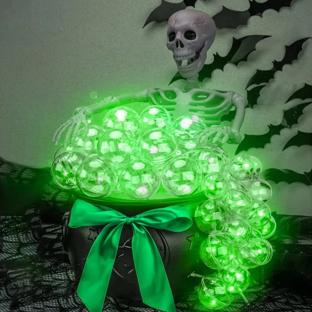 Green Light Witch Cauldron Bubble Decor for Halloween