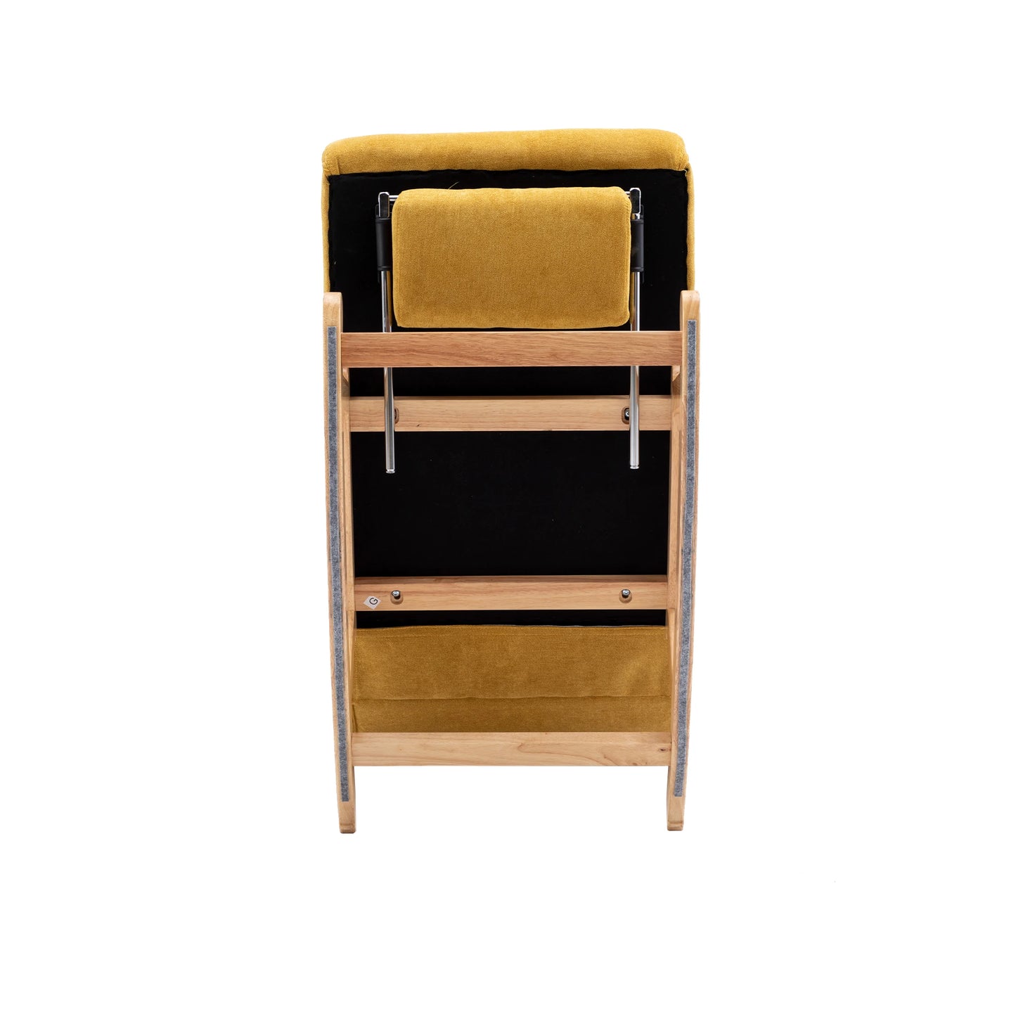Yellow Upholstered Rocking Chair For Living Room Office