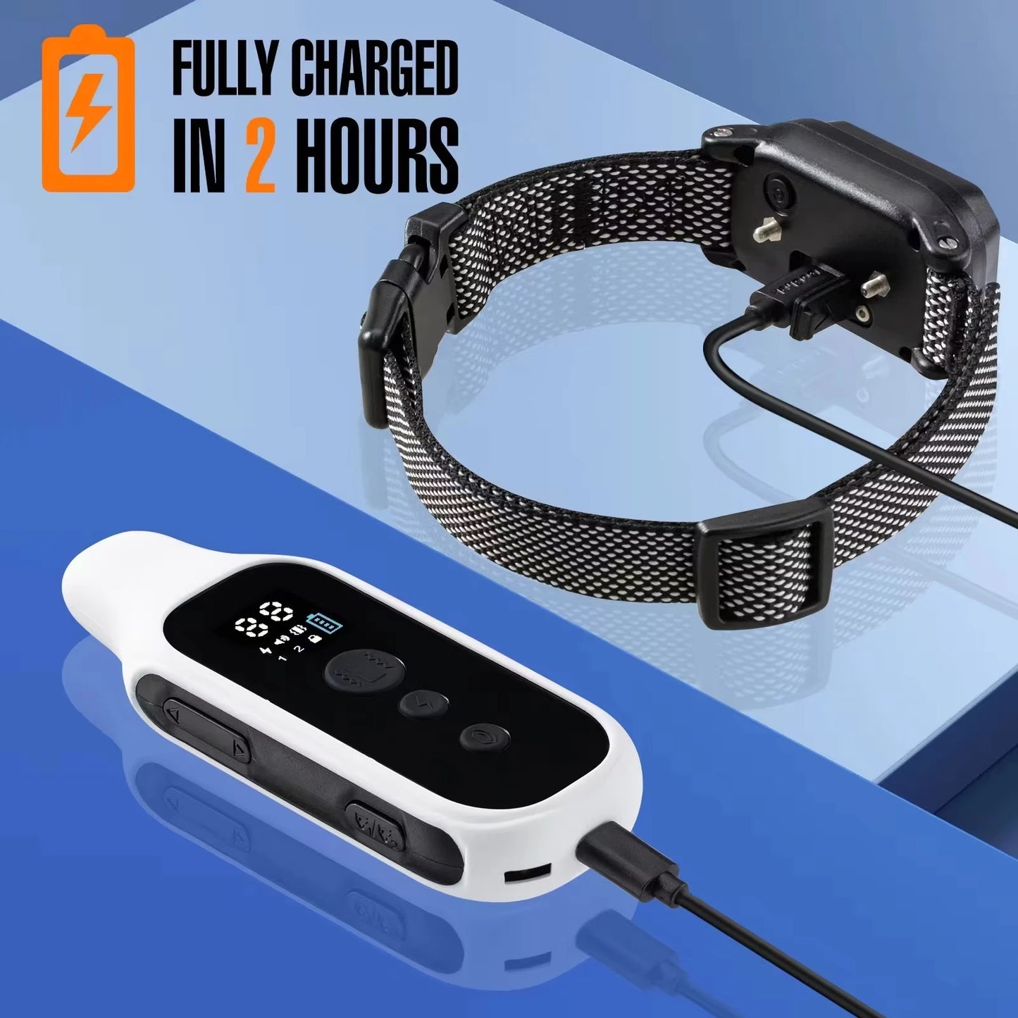 800 Meter Digital Dog Training Collar Waterproof Rechargeable Remote Control Pet with LCD Display for All Sizes Shock Vibration Sound