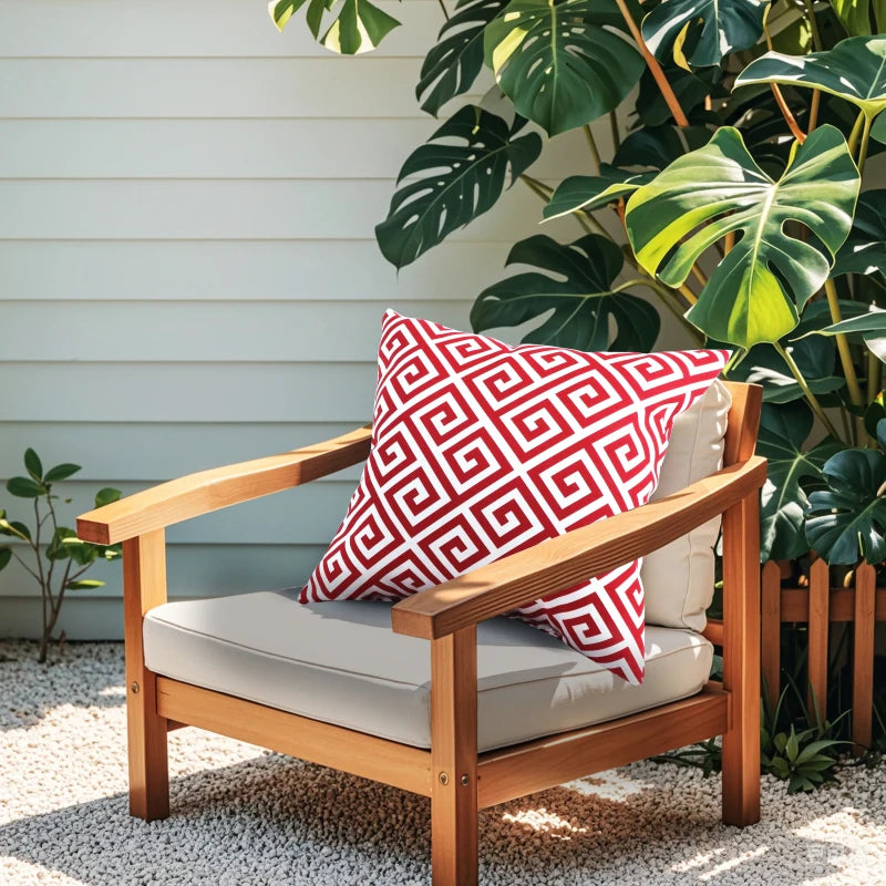 2 Pack Outdoor Throw Pillows, Waterproof & Fade-Resistant Patio Cushions for Garden, Porch, Poolside Furniture - Soft & Comforta