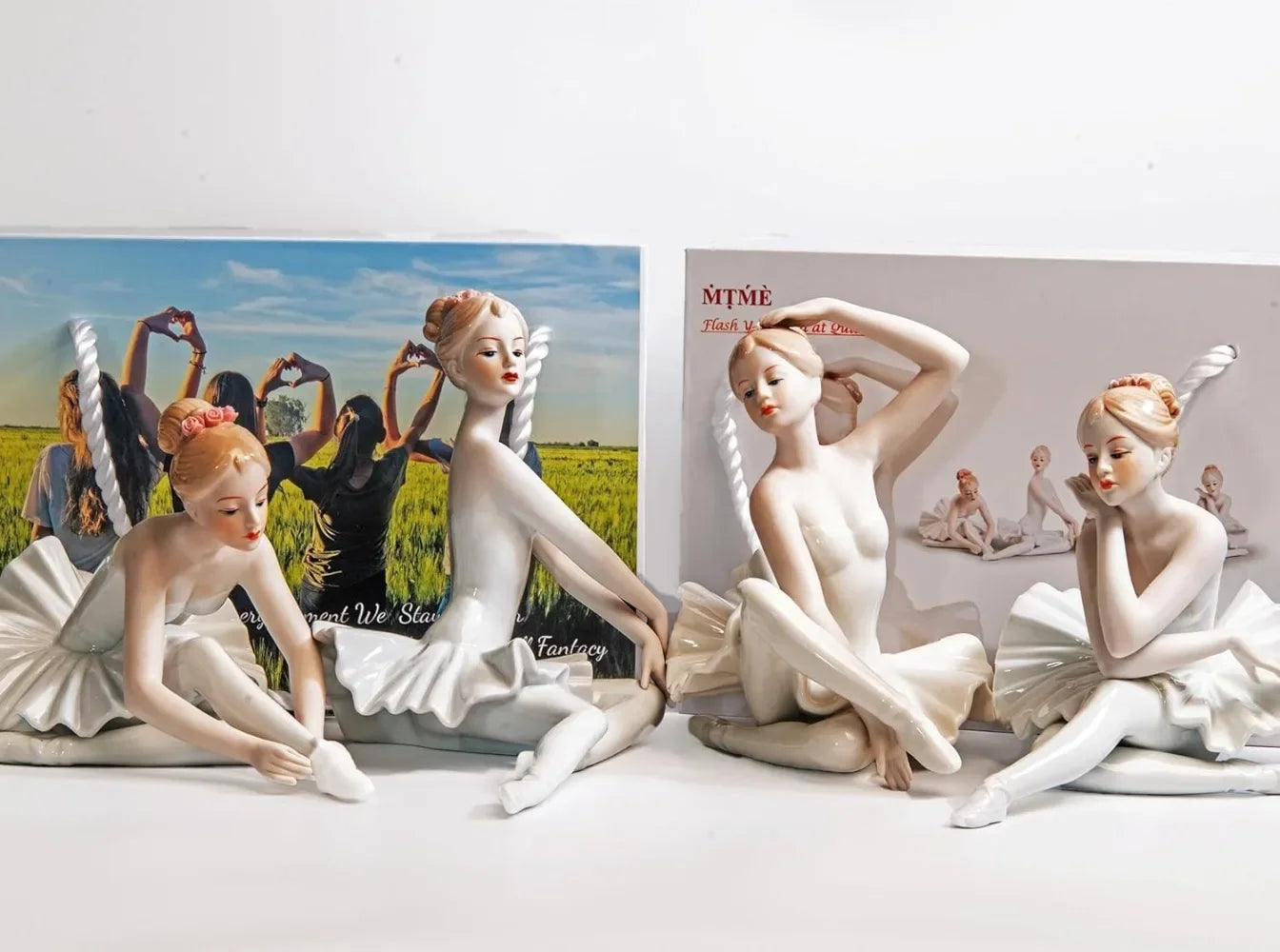 MTME Porcelain Figurines Ballet, Sculpted Statue, Handicrafts, Art Ware, Sculpture, Home Decor (Ornament, Decoration, Gift)