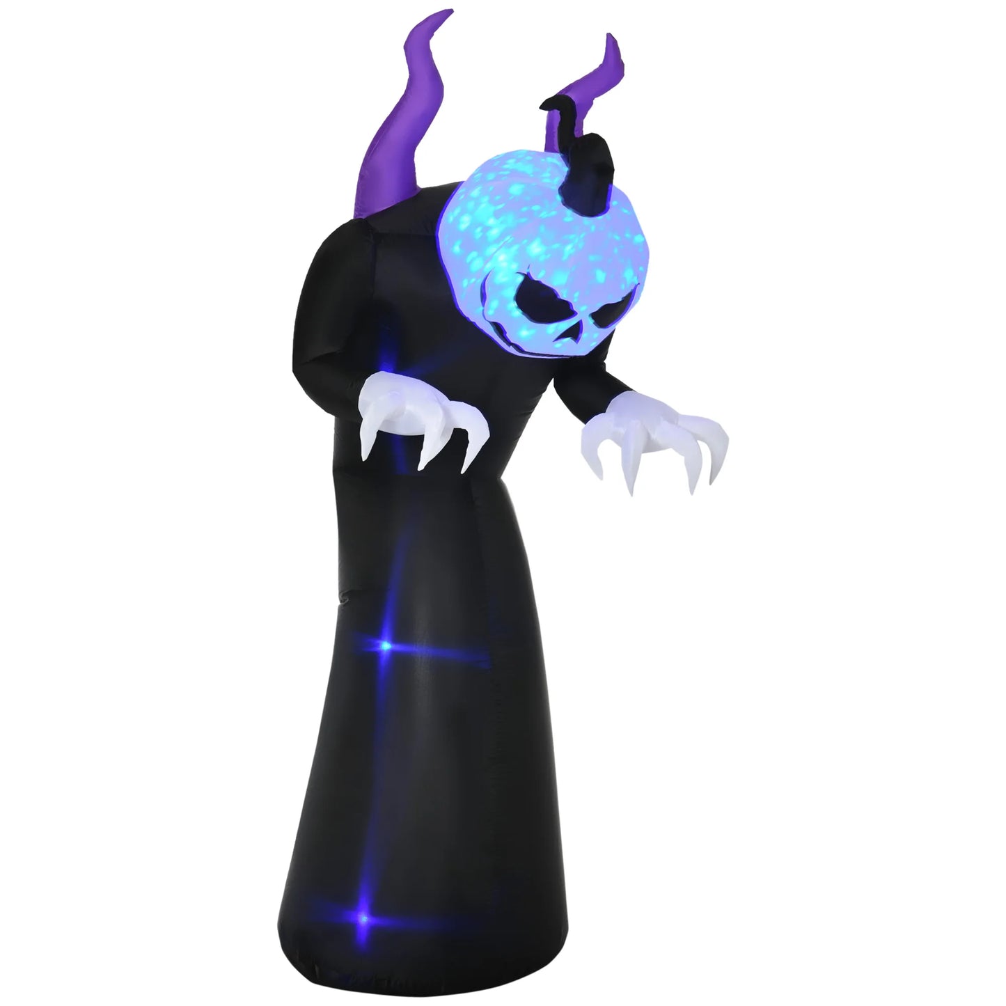 7 Foot Inflatable Halloween Skeleton Ghost LED Display