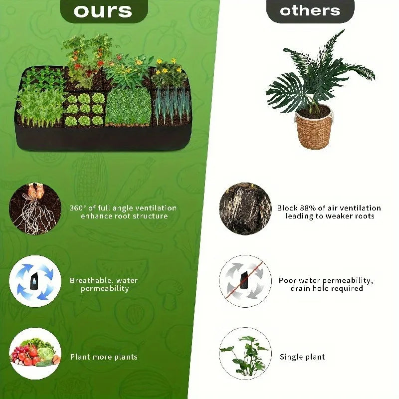 128 Gallon Grow Bags Breathable For Vegetables And Potatoes