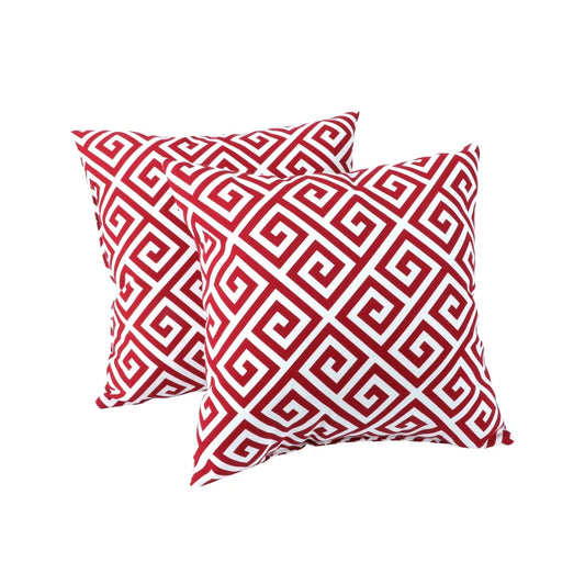 2 Pack Outdoor Throw Pillows, Waterproof & Fade-Resistant Patio Cushions for Garden, Porch, Poolside Furniture - Soft & Comforta