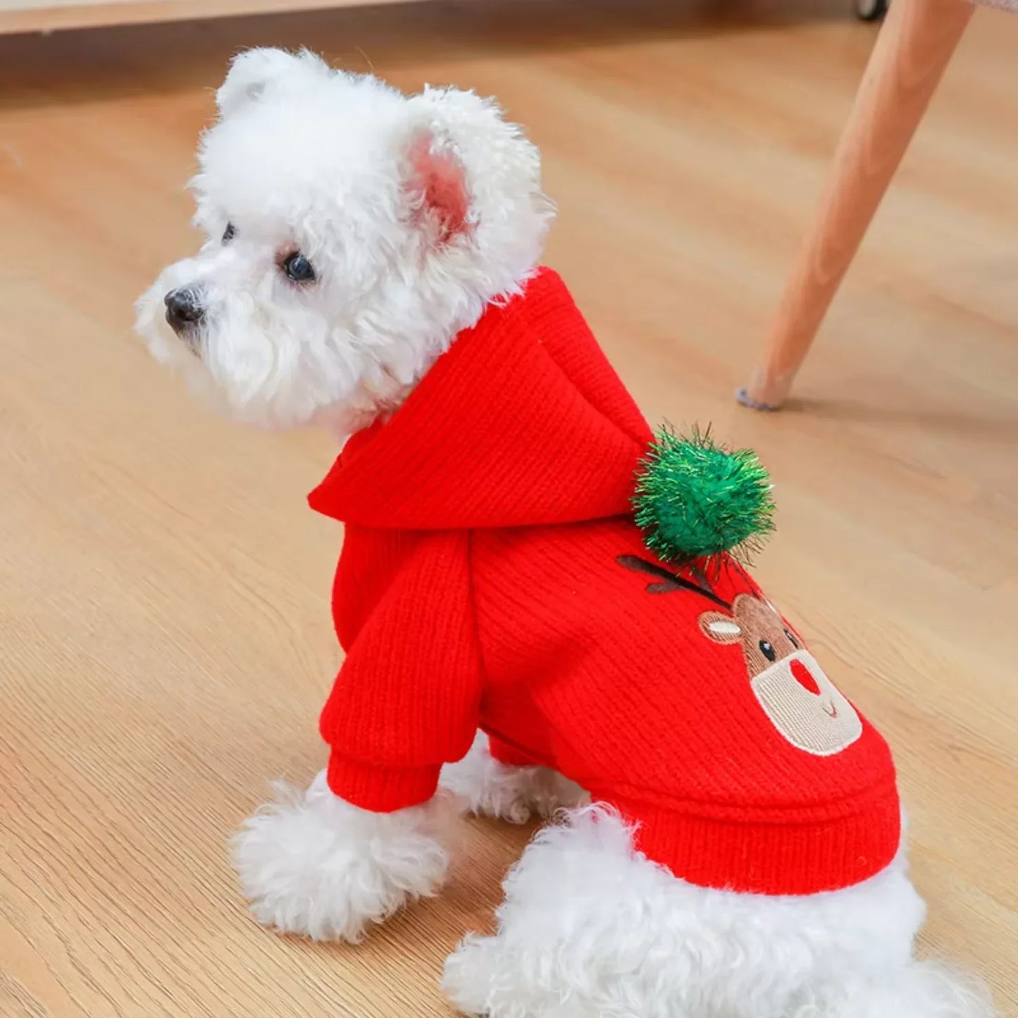Winter Christmas Pet Skirt Dress For Small Dogs Warm Coat Outfit