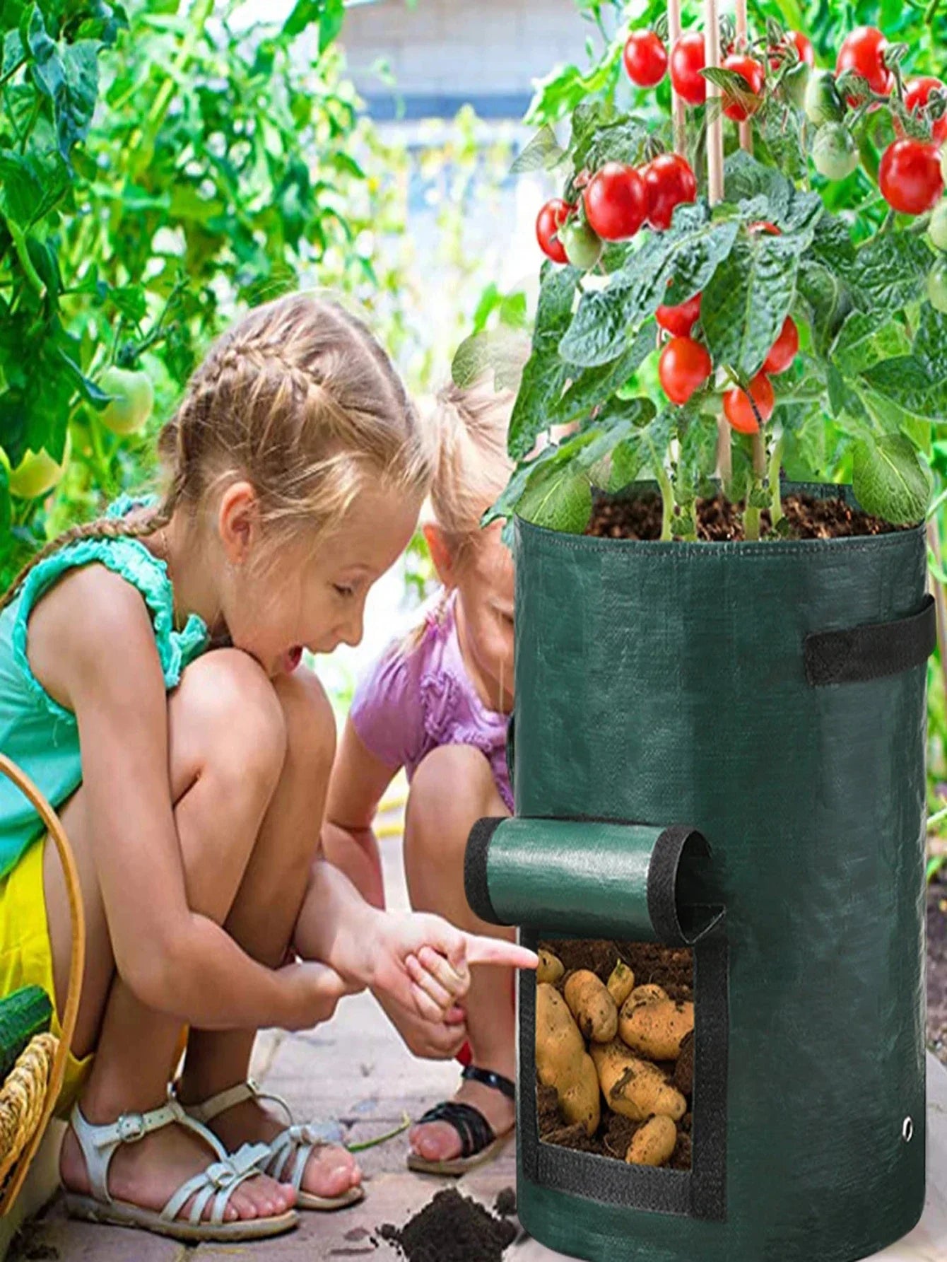 5 Pack Garden Grow Bags for Vegetables Pot Planter PE Cloth