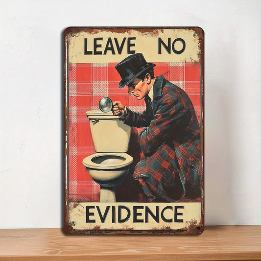 Vintage Iron Sign Leave No Trace Wall Art 8x12 Inch