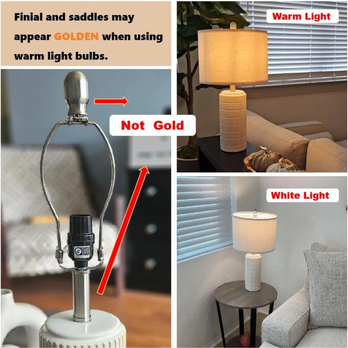 23 Inch Modern Ceramic Table Lamp Set of 2 White Lamps