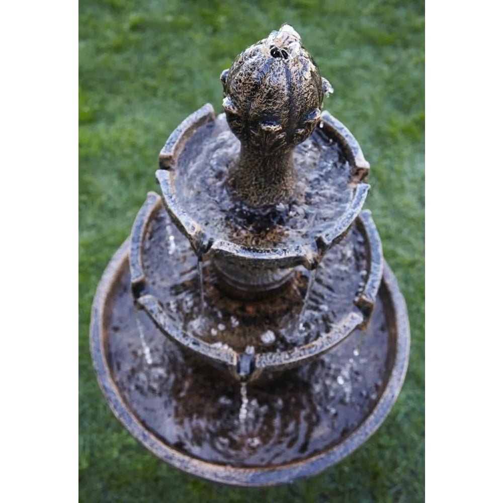 Ravenna Outdoor Floor Bubbler Fountain 3 Tier Cascades