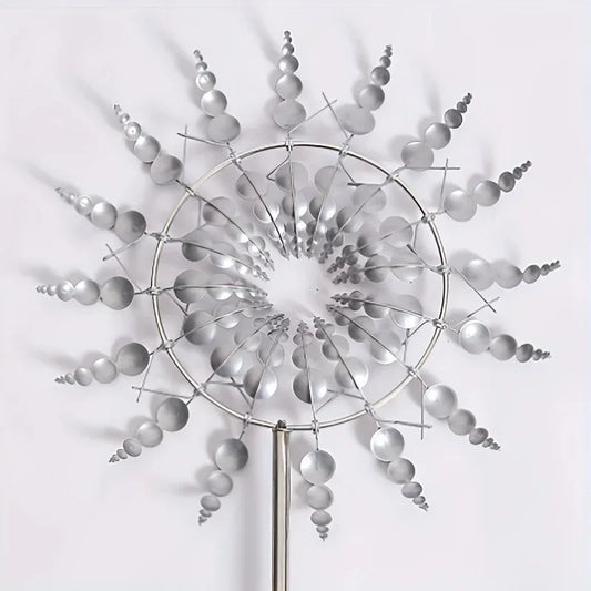 Creative Courtyard Garden Lawn Decoration Unique Wind Collector Magical Kinetic Energy Metal Windmill Rotator