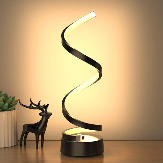 Spiral LED Table Lamp Dimmable Adjustable Arm Soft Light