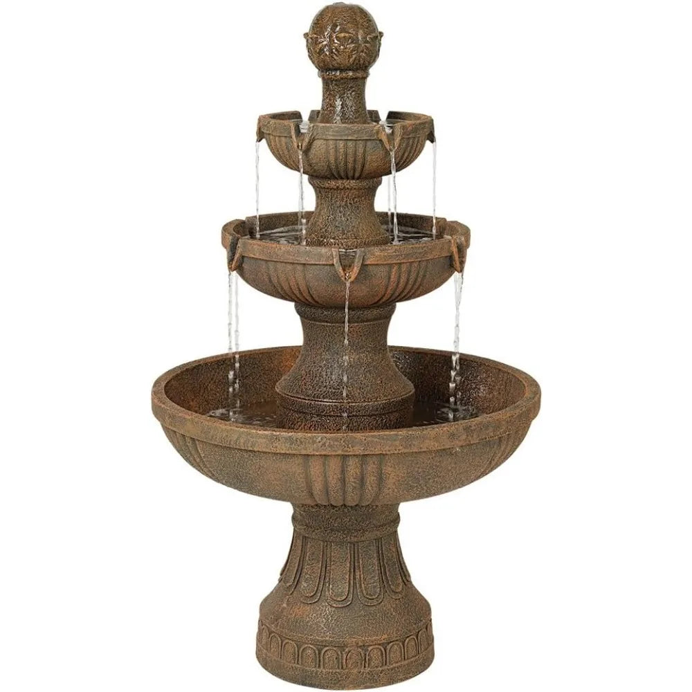 Ravenna Outdoor Floor Bubbler Fountain 3 Tier Cascades