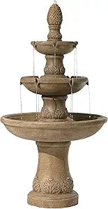 Ravenna Outdoor Floor Bubbler Fountain 3 Tier Cascades