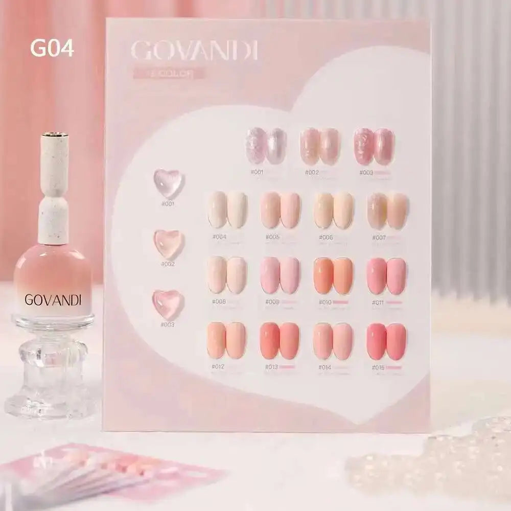 Korean Gel Nail Polish Set Autumn Winter Colors Soak Off UV LED Kit Wholesale