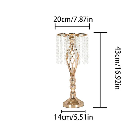 Gold Metal Flower Vase Centerpiece For Wedding Venue Decor