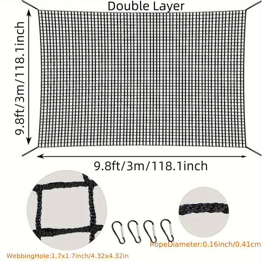Safety Net, Climbing Cargo Net, Playground Safety Net, Back Yard net, Treehouse Accessories Outdoor Equipment Set Double Layers