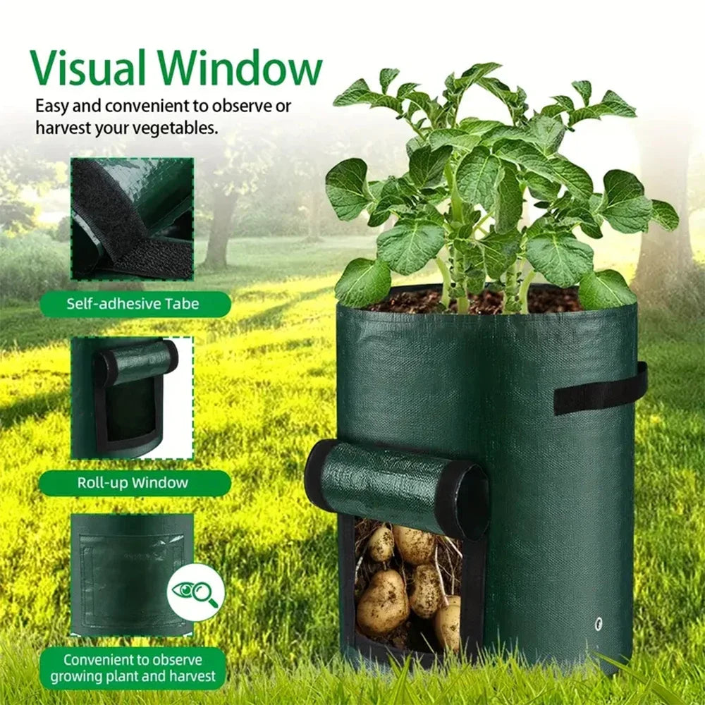 5 Pack Garden Grow Bags for Vegetables Pot Planter PE Cloth