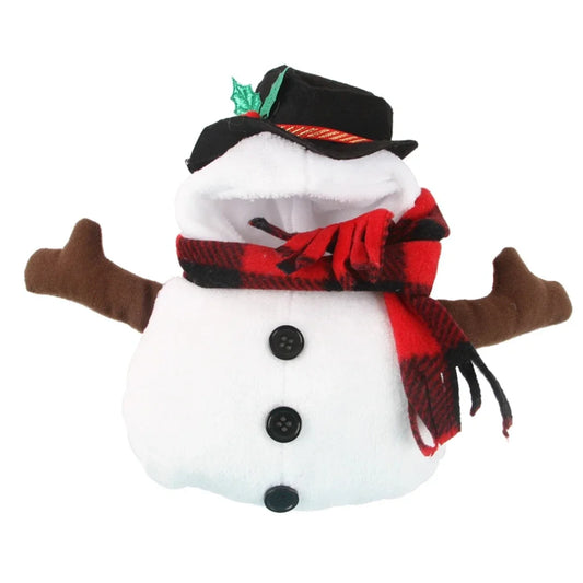 Christmas Snowman Dog Costume Winter Warm Outfit for Small and Medium Dogs
